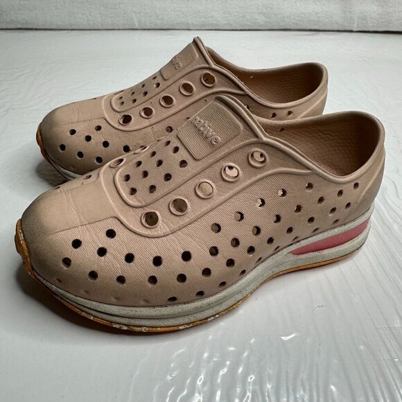 Native Kids Shoes Girls Robbie Sugarlite Slip On Sneaker‎ Size 7 - Picture 1 of 10